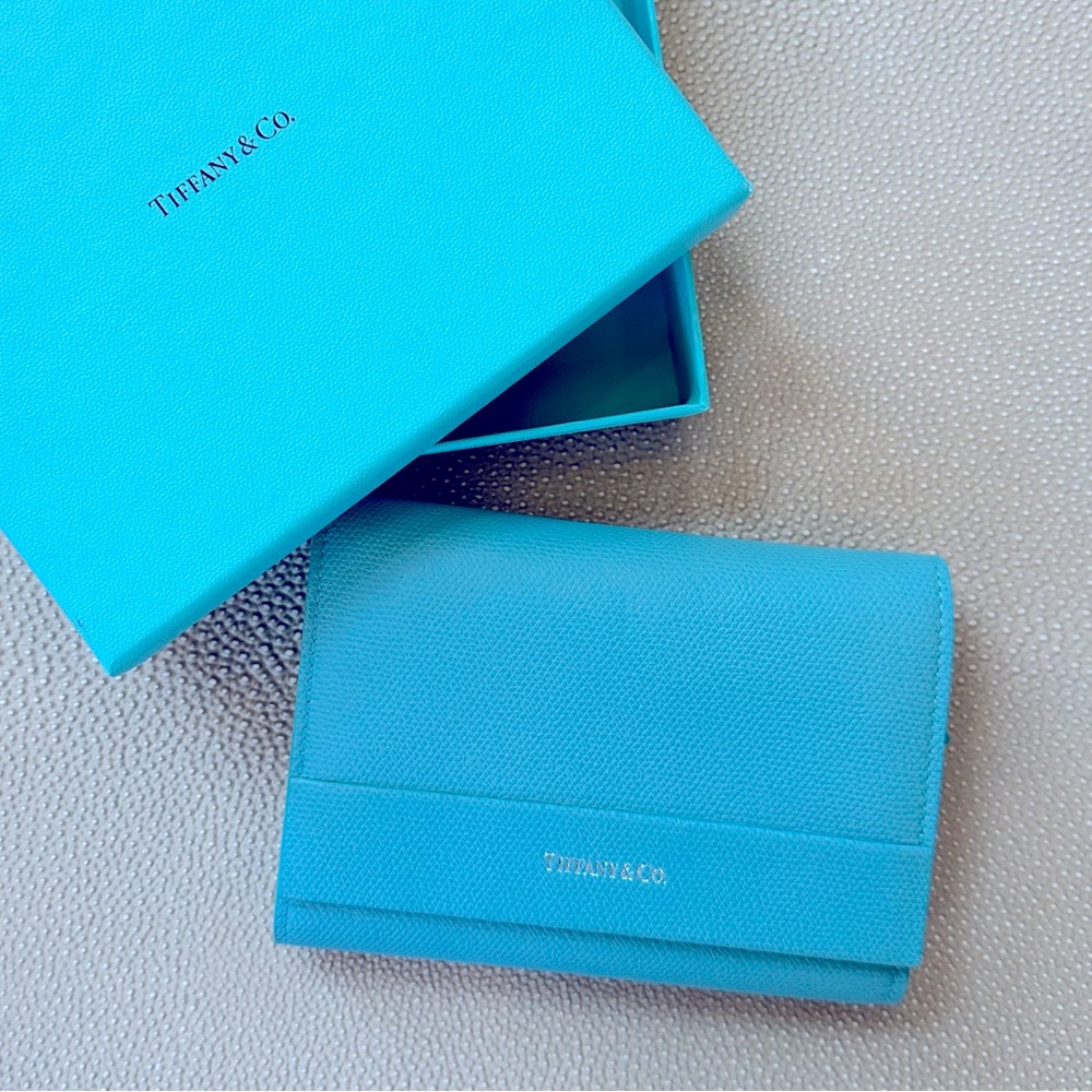 Tiffany & Co. Blue Leather Continental Wallet